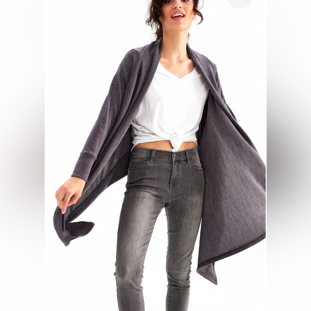 Lole Women's Gray Cardigan Sweater - Picture 4 of 10